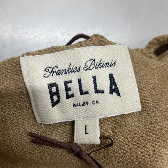 NEW FRANKIES BIKINIS X BELLA HADID Women’s Texas Knit Cardigan – Brown – Size L - Picture 8 of 9